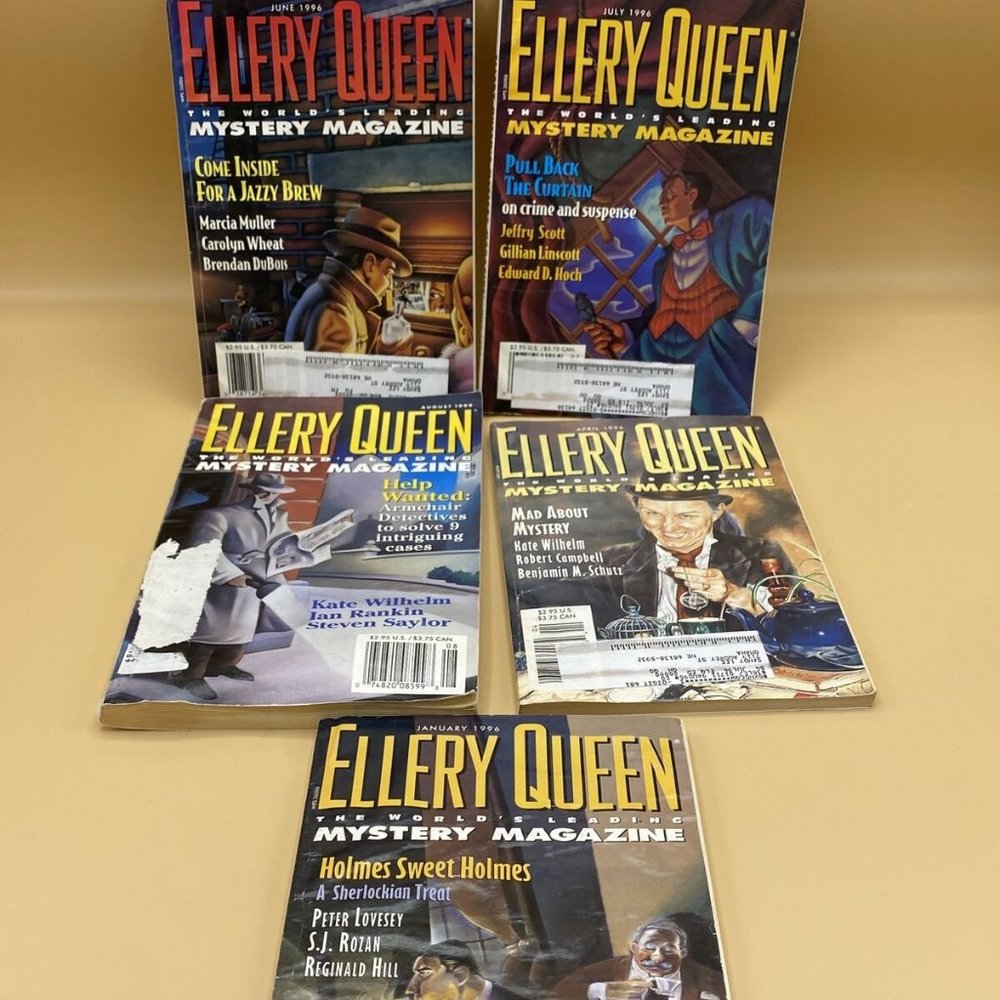 ELLERY QUEEN'S MYSTERY MAGAZINE LOT of 5 VINTAGE ANTHOLOGY 1996/99 see pics